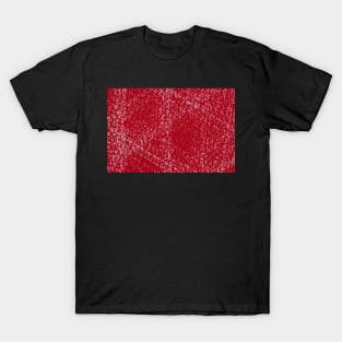 Abstract pattern on leather T-Shirt